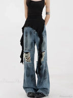Torn Azure Gothic Baggy Harajuku Pant