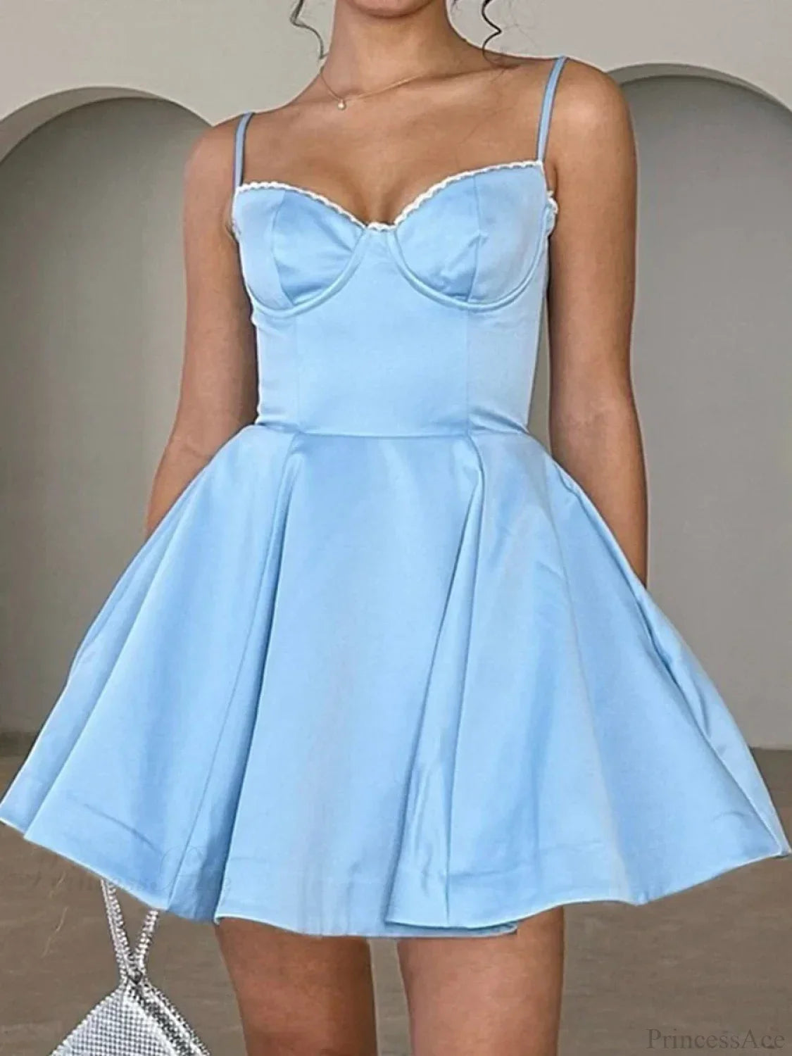 Tulle Skirt Floral Print A-Line Dress