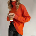Turtleneck Casual Long-Sleeved Knitted Sweater