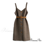 Two Winter Knee-Length Vestidos Autumn Plus Party Women Elegant Wool Piece Belt Gown Valentine'S For With Dresses Size S