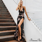 Up Split - Lace Party Halter Long Sequin Gown For Full-Length Evening High With Length Women