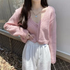 V-Neck Casual Long Sleeve Cardigan
