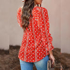 V-Neck Flowered Bohemian Dokotoo Top
