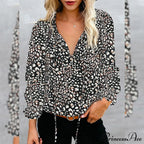 V-Neck Flowered Bohemian Dokotoo Top
