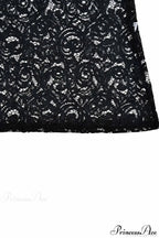 V Neck Lace Flare Sleeve Dress