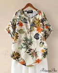 V-Neck Patterned T-Shirt