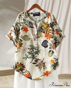 V-Neck Patterned T-Shirt