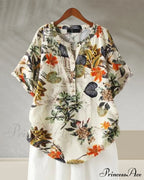 V-Neck Patterned T-Shirt
