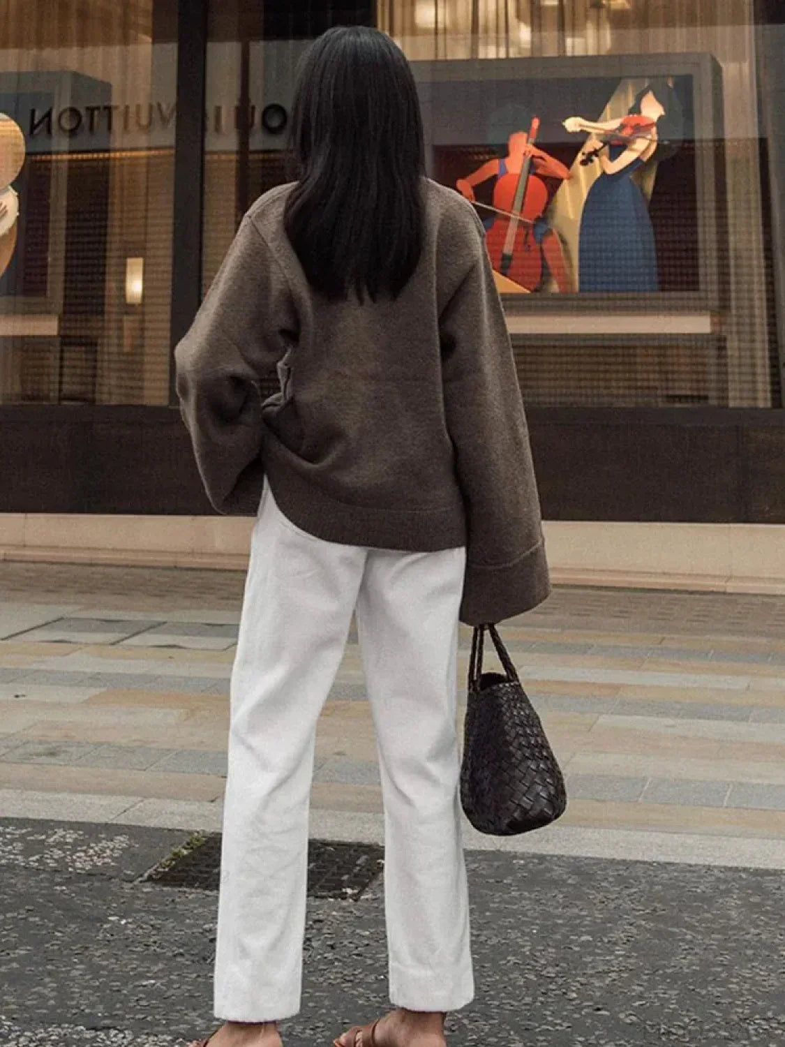 V-Neck Pocket Long Sleeve Cardigan
