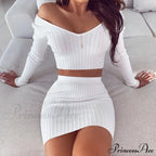 V Neck Slim The Mini Party Knit Shoulder Arm Off Warm-Season Elegant Women Gown Long Soft Striped Dress