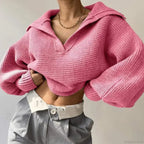 V-Neck Warm White Sweater