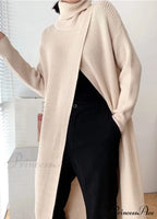 Vera Long Knit Top - Black