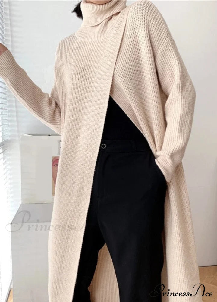Vera Long Knit Top - Black