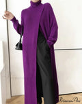 Vera Long Knit Top - Black