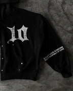 Vintage Black Zipper Hoodie