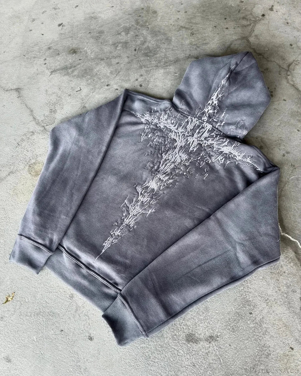 Vintage Embroidery Oversized Hoodie