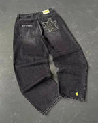 Vintage Gothic Cross Wings Stitched Pants
