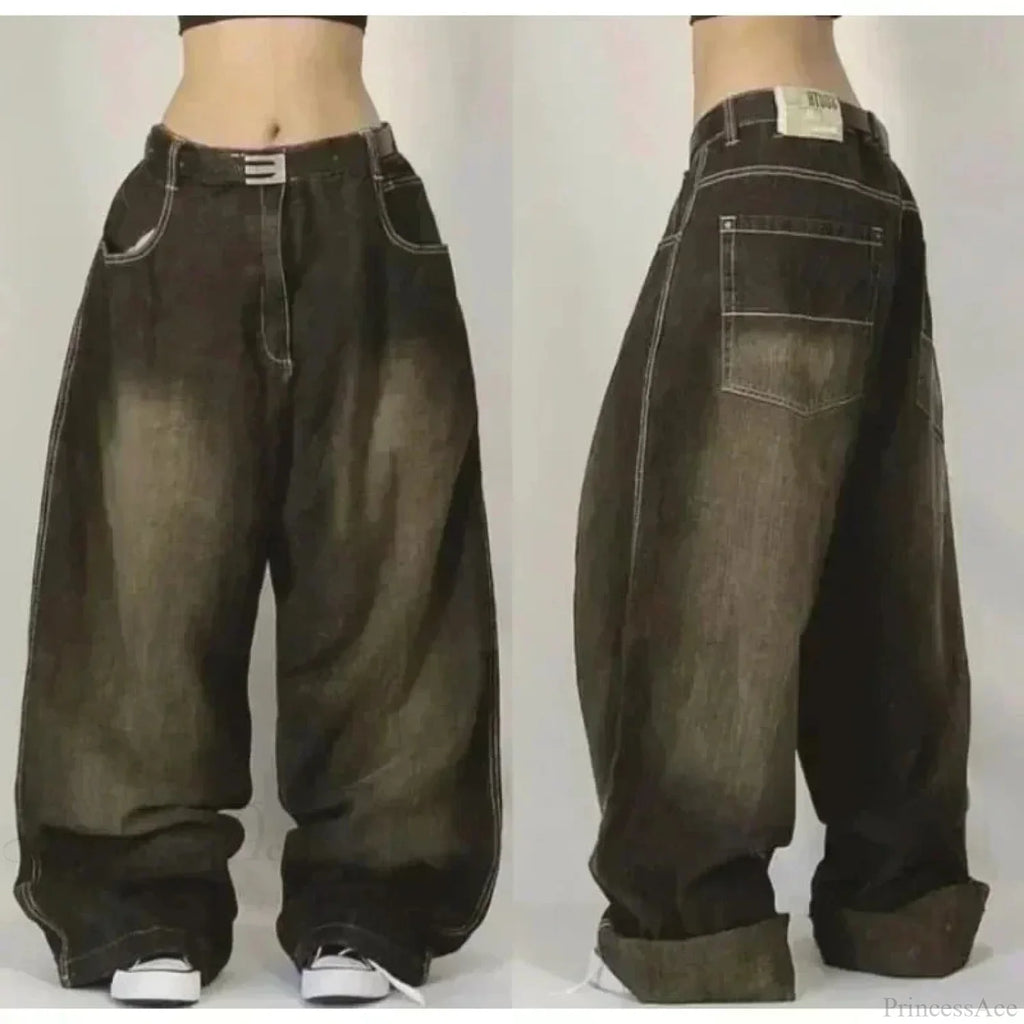 Vintage Gothic Cross Wings Stitched Pants