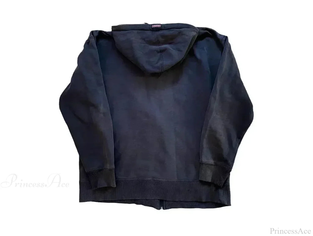 Vintage Gothic Skull Zip Up Hoodie