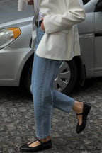 Vintage High-Rise Straight-Leg Pencil Fit Jeans