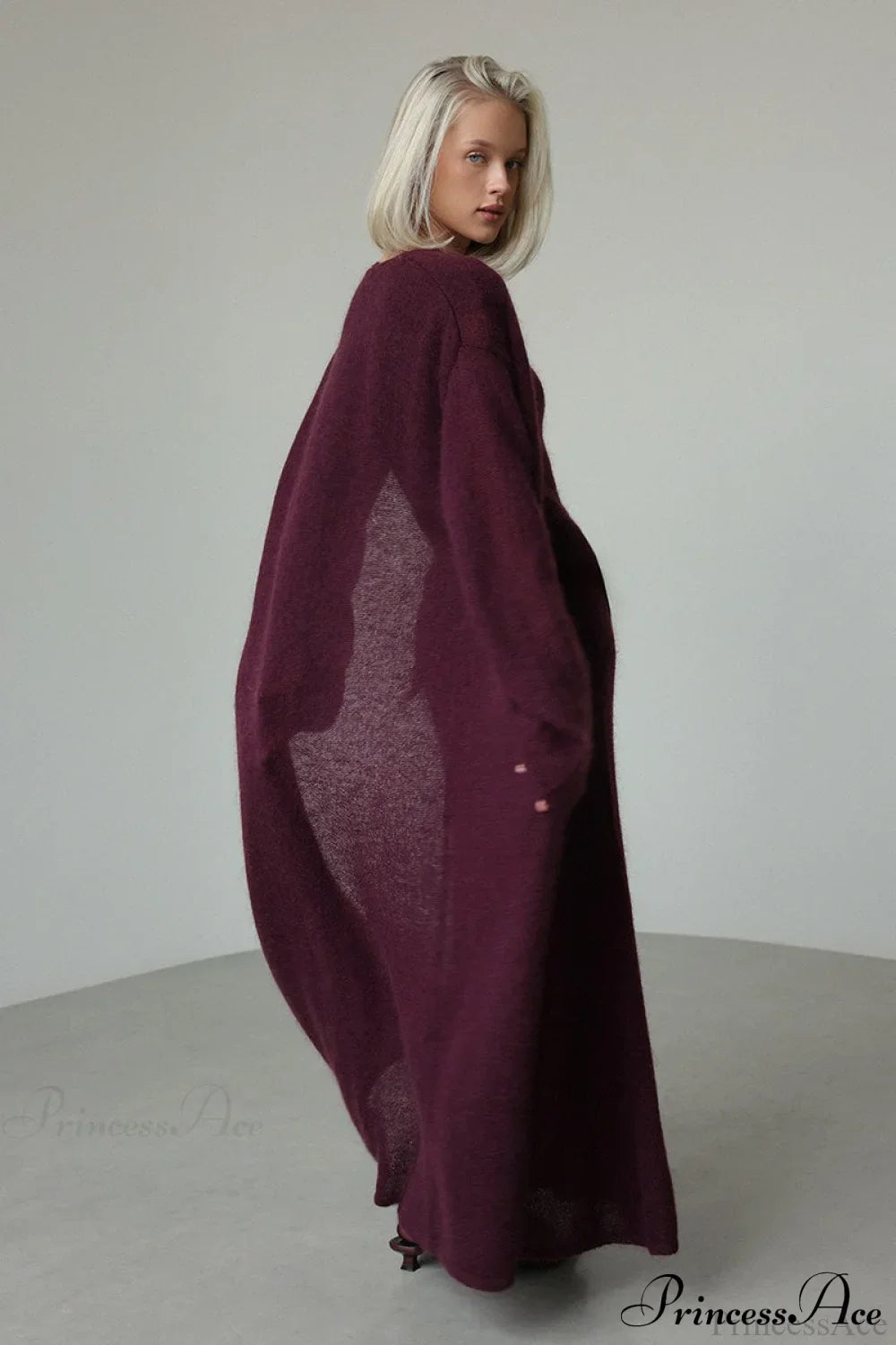 Vintage Knit Cardigan And Sleeveless Dress Two Piece Set