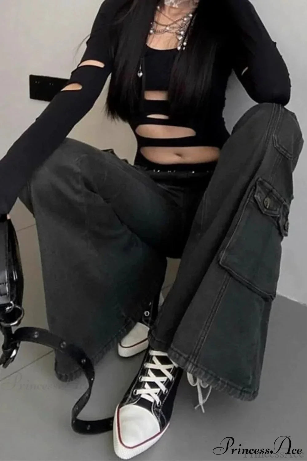 Vintage Multi-Pocket Y2K Slim Flare Jeans
