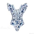 Vintage Printed Sarong Two Piece Set