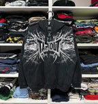 Vintage Skull Rose Print Hoodie