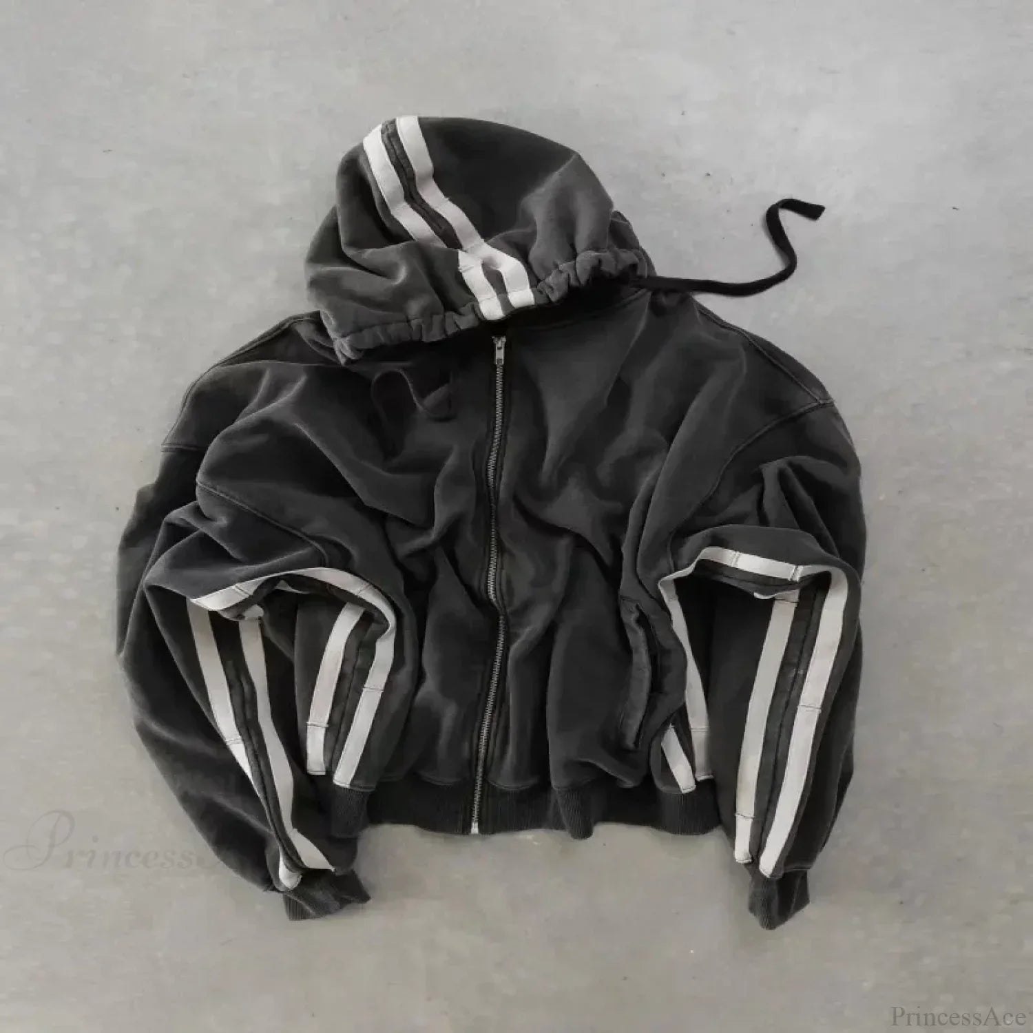 Vintage Wash Zip Up Hoodie