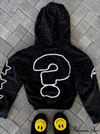 Vintage Y2K Zipper Print Hoodie
