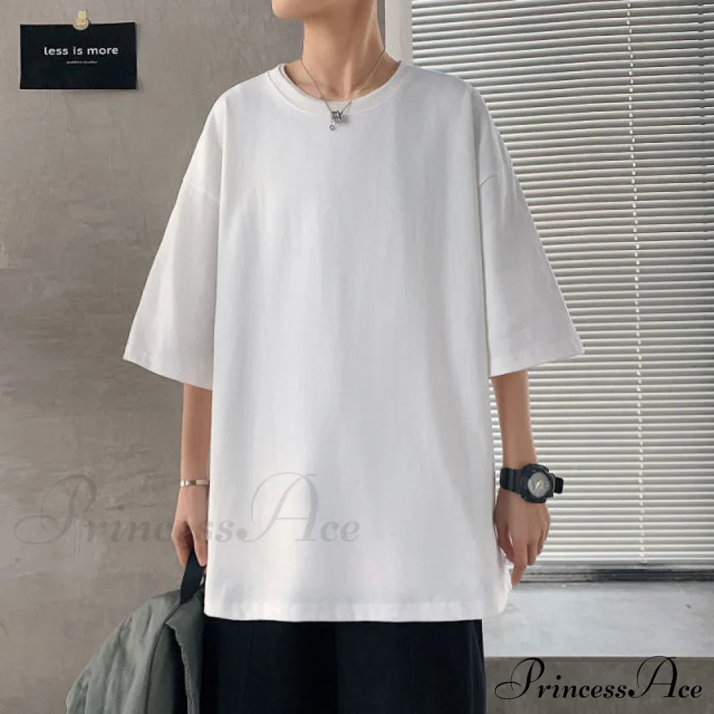 White Cartoon Kawaii Tops Tee