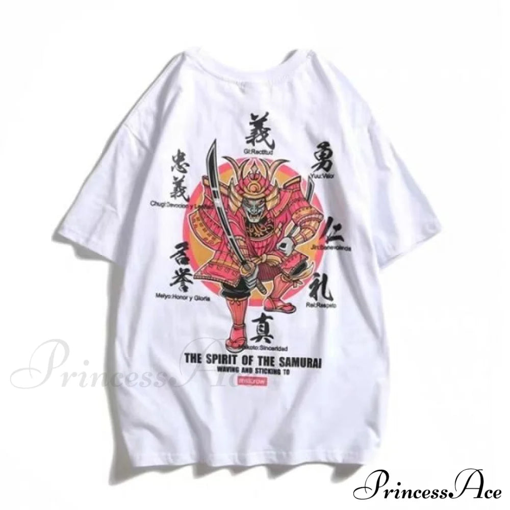 White Cartoon Kawaii Tops Tee