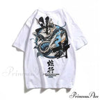 White Cartoon Kawaii Tops Tee