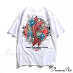 White Cartoon Kawaii Tops Tee