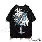 White Cartoon Kawaii Tops Tee