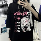 White Cartoon Kawaii Tops Tee