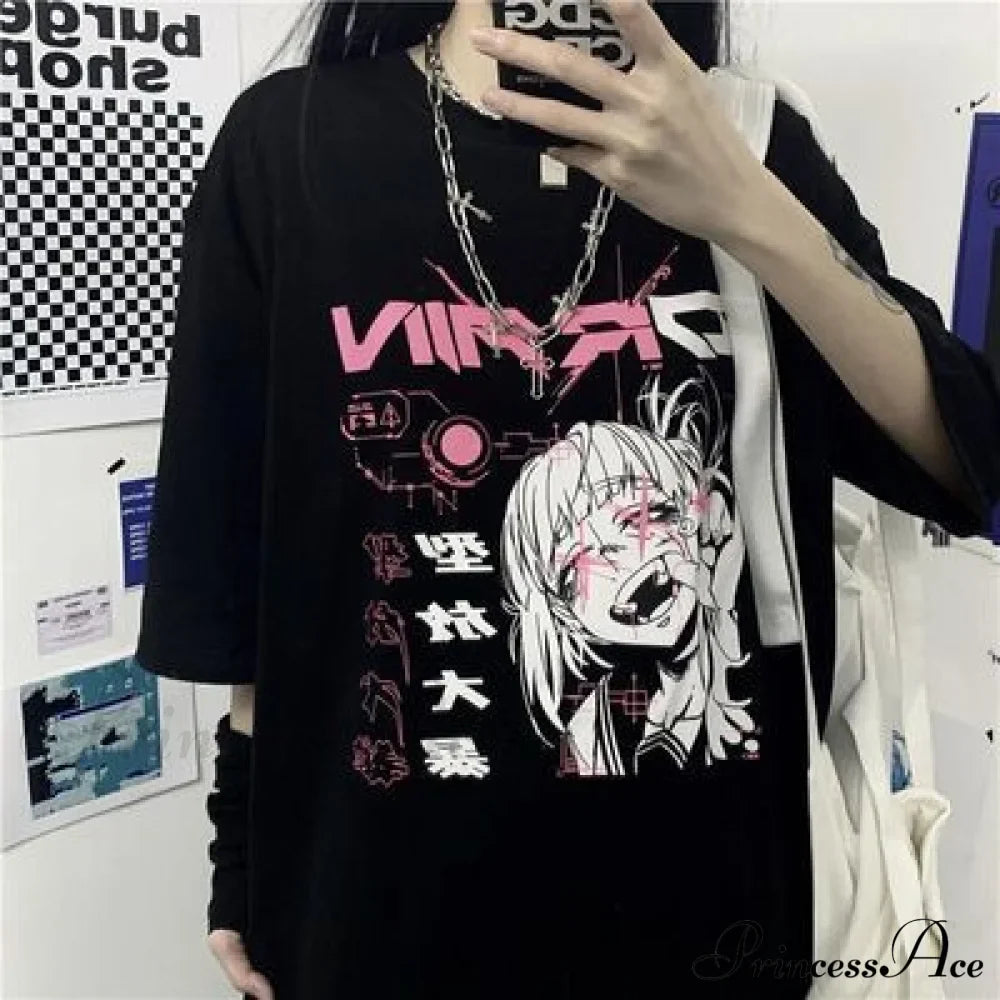 White Cartoon Kawaii Tops Tee