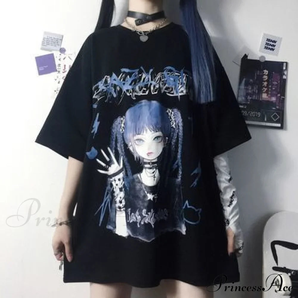 White Cartoon Kawaii Tops Tee