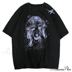 White Cartoon Kawaii Tops Tee