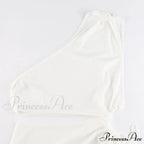White Shoulder Parties - Women For Split Gown One And Full-Length Warm-Season Elegant Long Beachwear