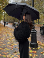 White Thicken Cropped Coat