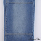 Wide Leg Oversize Y2K Patterned Baggy Winter Cargo Casual Jeans Low Autumn Waist Trousers