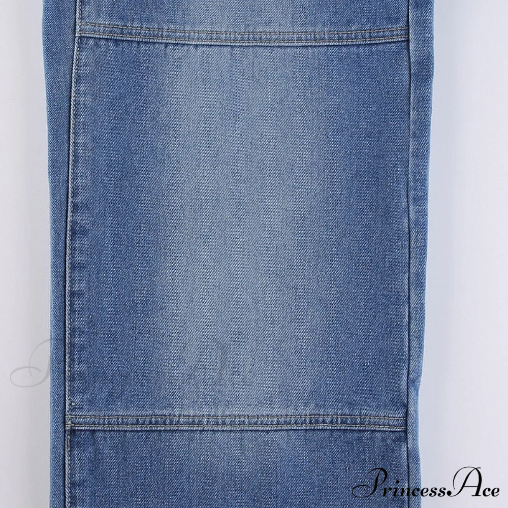 Wide Leg Oversize Y2K Patterned Baggy Winter Cargo Casual Jeans Low Autumn Waist Trousers