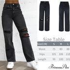 Wide Leg Oversize Y2K Patterned Baggy Winter Cargo Casual Jeans Low Autumn Waist Trousers