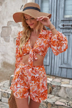 With Arm Set Top Shorts Cropped Long And Print