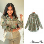 With Satin Blouse Design Arm - Long Zebra Top