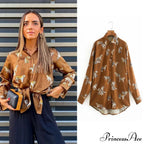 With Satin Blouse Design Arm - Long Zebra Top