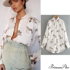 With Satin Blouse Design Arm - Long Zebra Top