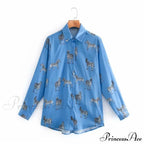 With Satin Blouse Design Arm - Long Zebra Top