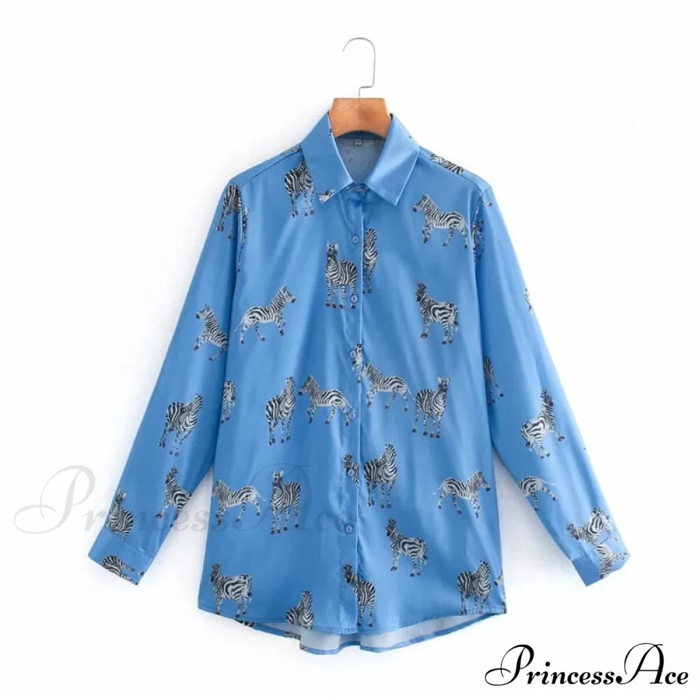 With Satin Blouse Design Arm - Long Zebra Top